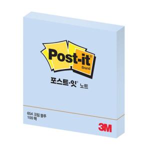 [3M] 654 포스트잇노트(크림블루)
